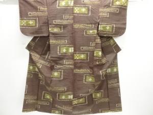 大正ロマン　変わり横段織り出し着物